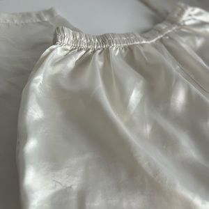 White Silky Victoria’a Secret gold label Pants